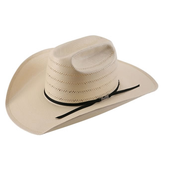 American Hat Co 20★ 7410 Vented Solid Weave Straw Hat - Ivory