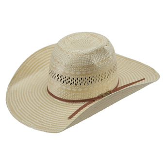 American Hat Co 845-5 Poli Rope Fancy Weave Neck Vented Straw Hat w/5 Brim