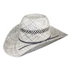 American Hat Tuf Cooper 20★ TC8880 Fancy Vent Straw Hat - Ivory/Grey