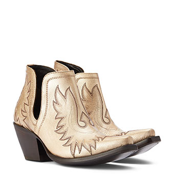 Ariat Women's Dixon Gold Buckle Western Shorty Boot #8