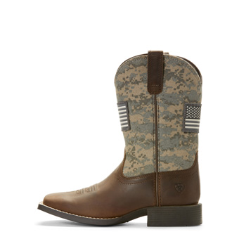 Ariat Kids Patriot Western Boots - Distressed Brown #3