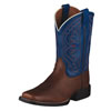 Ariat Youth Quickdraw Boots - Brown Oiled Rowdy/Royal