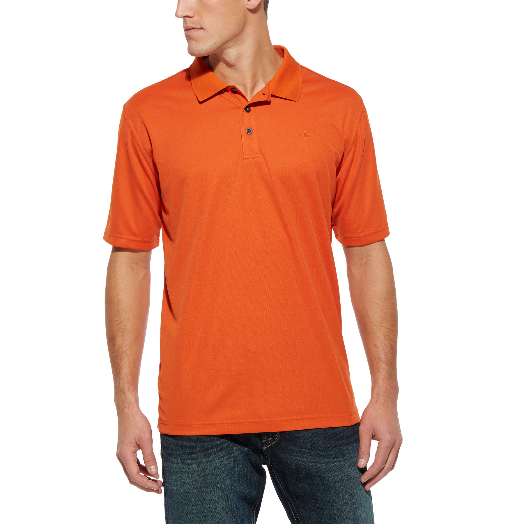 Pungo Ridge - Ariat Men's Tek Polo Tee - Orange, Men's Ariat Shirts ...