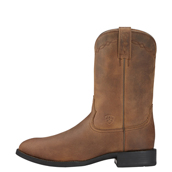 Ariat Men's Heritage Roper Boots- Distressed Brown #4