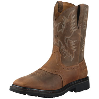 Ariat Men's Sierra Square Toe Steel Toe Boots - Aged Bark