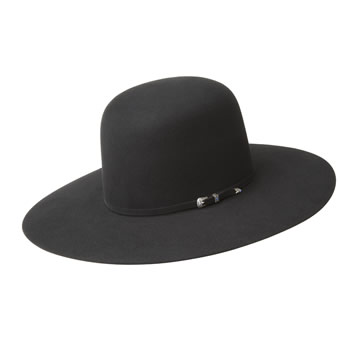 Bailey 20X Stellar Open Western Felt Hat - Black #1