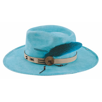 Bullhide Chasing Summer Straw Hat - Turquoise/Size S #2