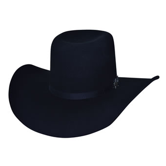 Bullhide Chute Boss 8X Felt Hat - Black/Size 7 1/4
