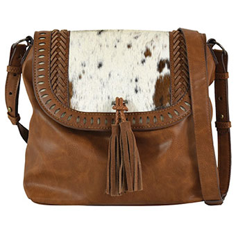 Catchfly Concealed Carry Crossbody Bag w/Hair-on-Hide - Chestnut