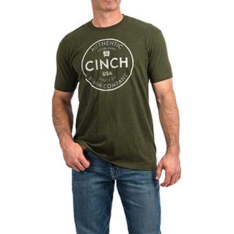 Pungo Ridge - Cinch Men's S/S Logo T-Shirt - Heather Green, Cinch Men's ...