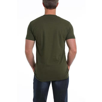Cinch Men's S/S Jersey Tee Shirt - Heather Olive #3