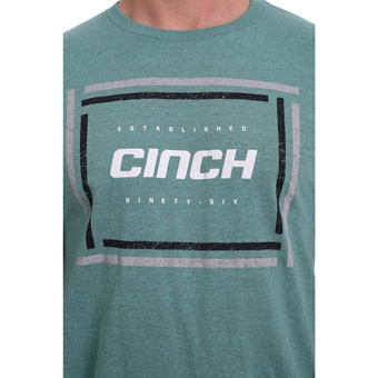 Cinch Men's S/S Tee Shirt - Heather Green #4