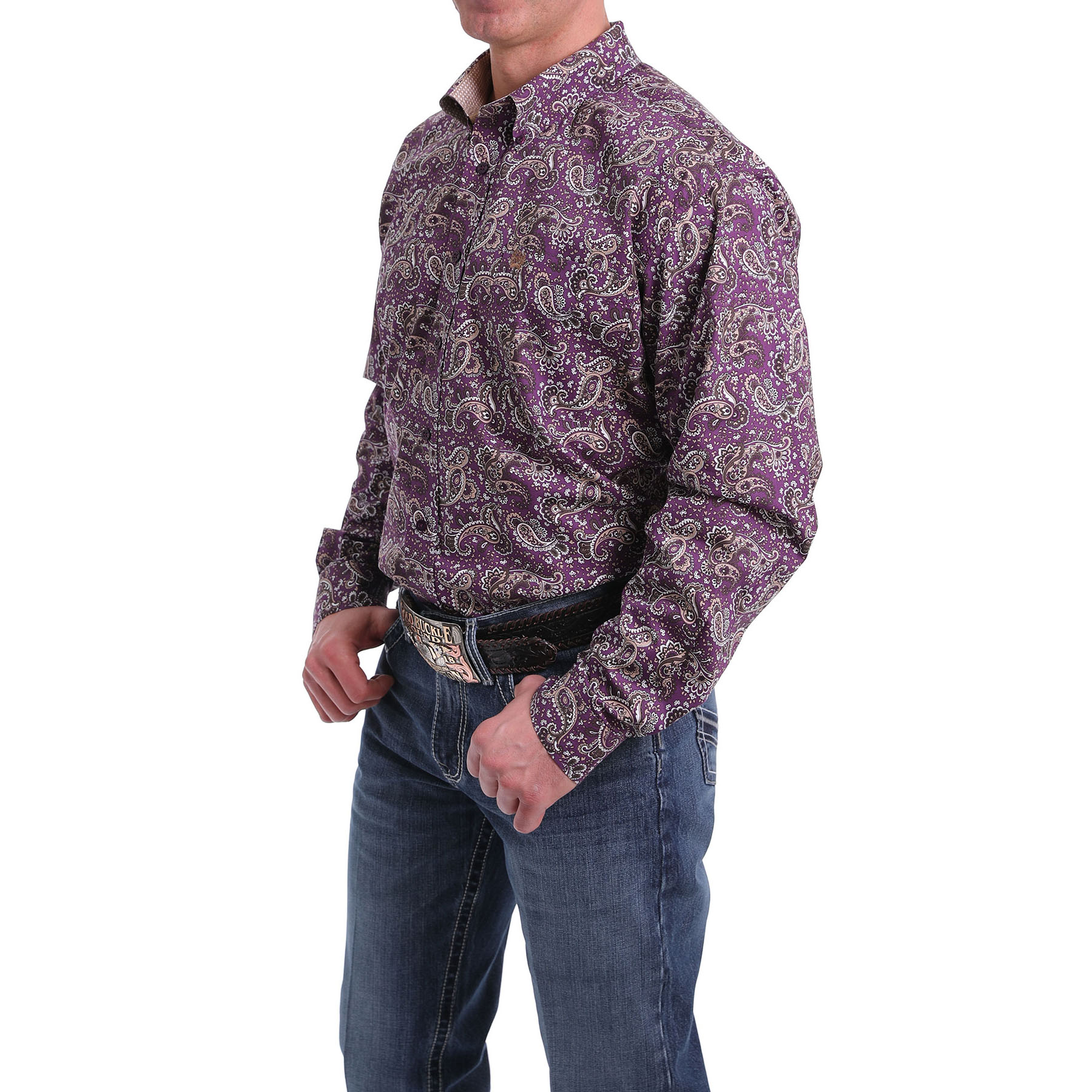 mens purple cinch shirt