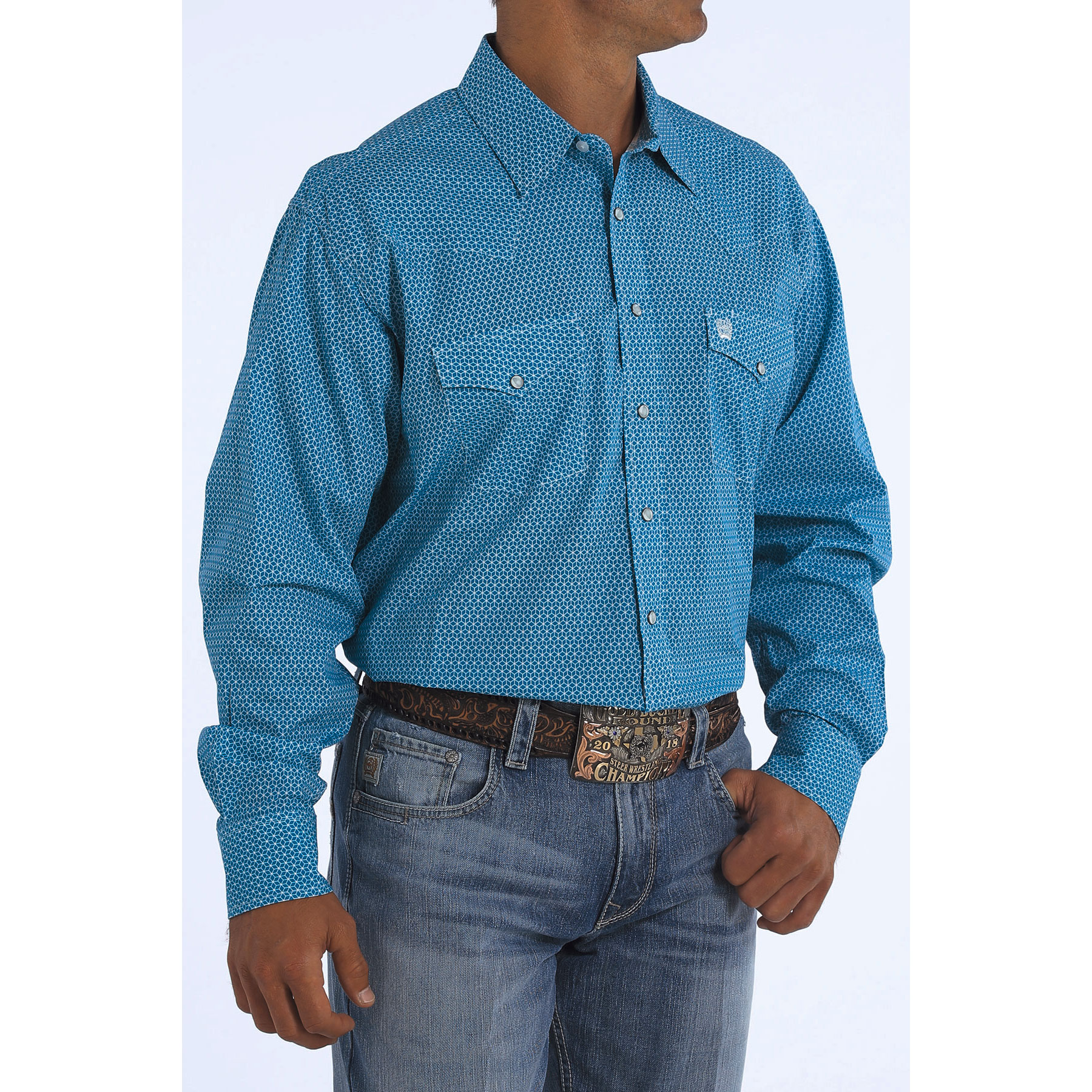 cinch teal shirt