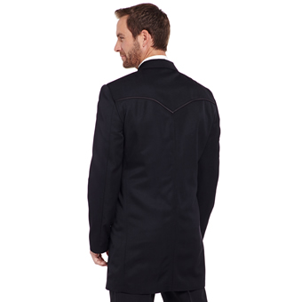 Circle S Men's Western Tuxedo Frock Coat - Black #2