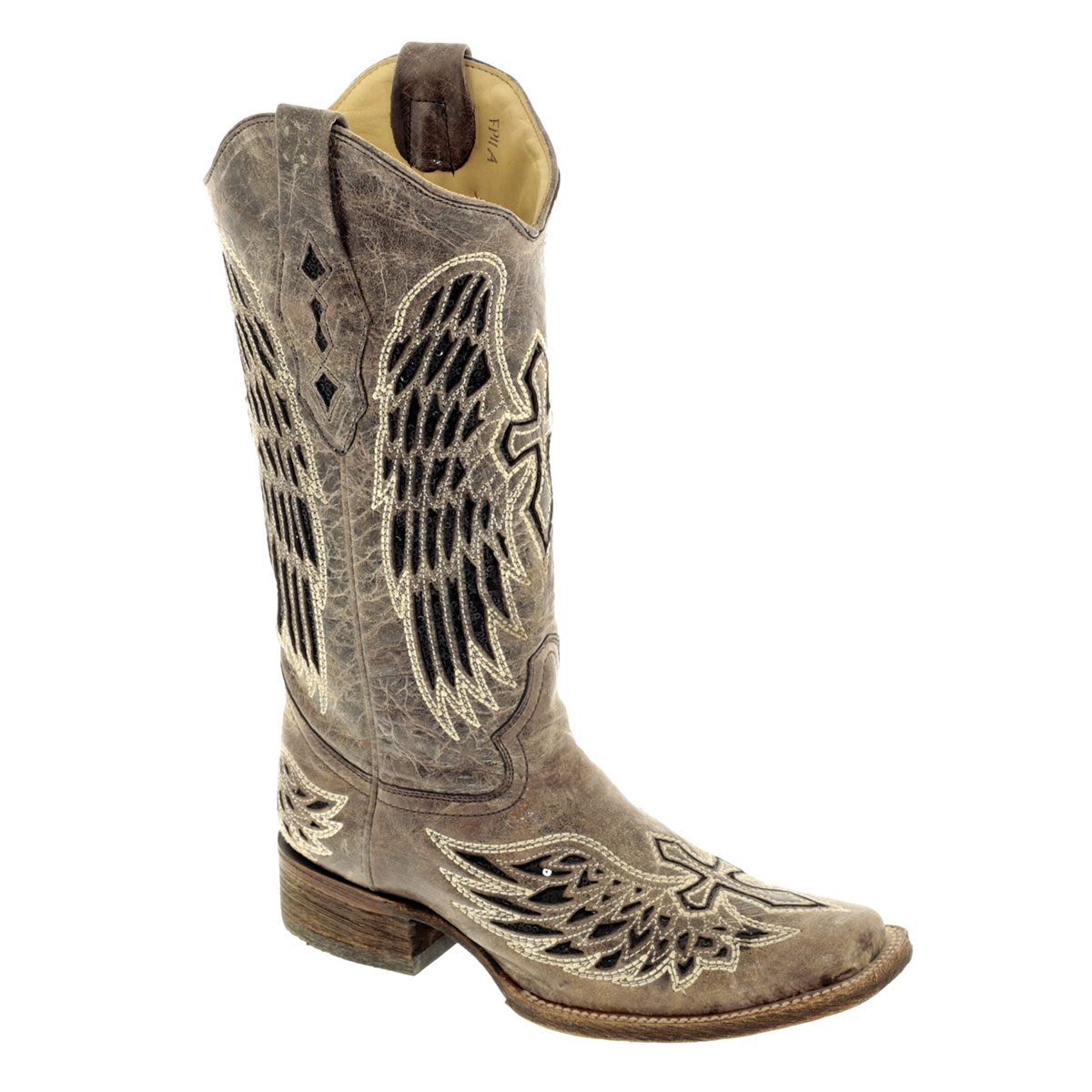 Pungo Ridge - Corral Women's Wings & Cross Square Toe Boots w/Sequins ...