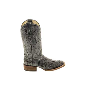 Corral Women's Black Snake Inlay Boots #2