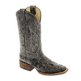 Corral Women's Black Snake Inlay Boots #1