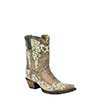 Corral Women's Brown Crater Shorty Boots w/Bone Embroidery