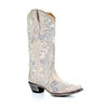 Corral Women's White Fashion Boots w/Floral Embroidery & Crystals