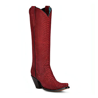 Corral Women's Red Python Tall Boots #1