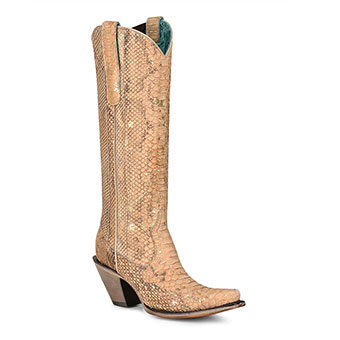 Corral Women's Nude Python Tall Boots #1