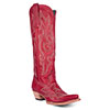 Corral Women's Embroidery Tall Top Snip Toe Boot - Red