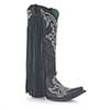 Corral Ladies Tall Fringed Lambskin Boots w/Studs & Embroidery