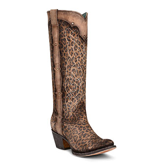 Corral Women's Leopard Print Tall Boots