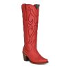 Corral Women's Snip Toe Red Embroidery Boots