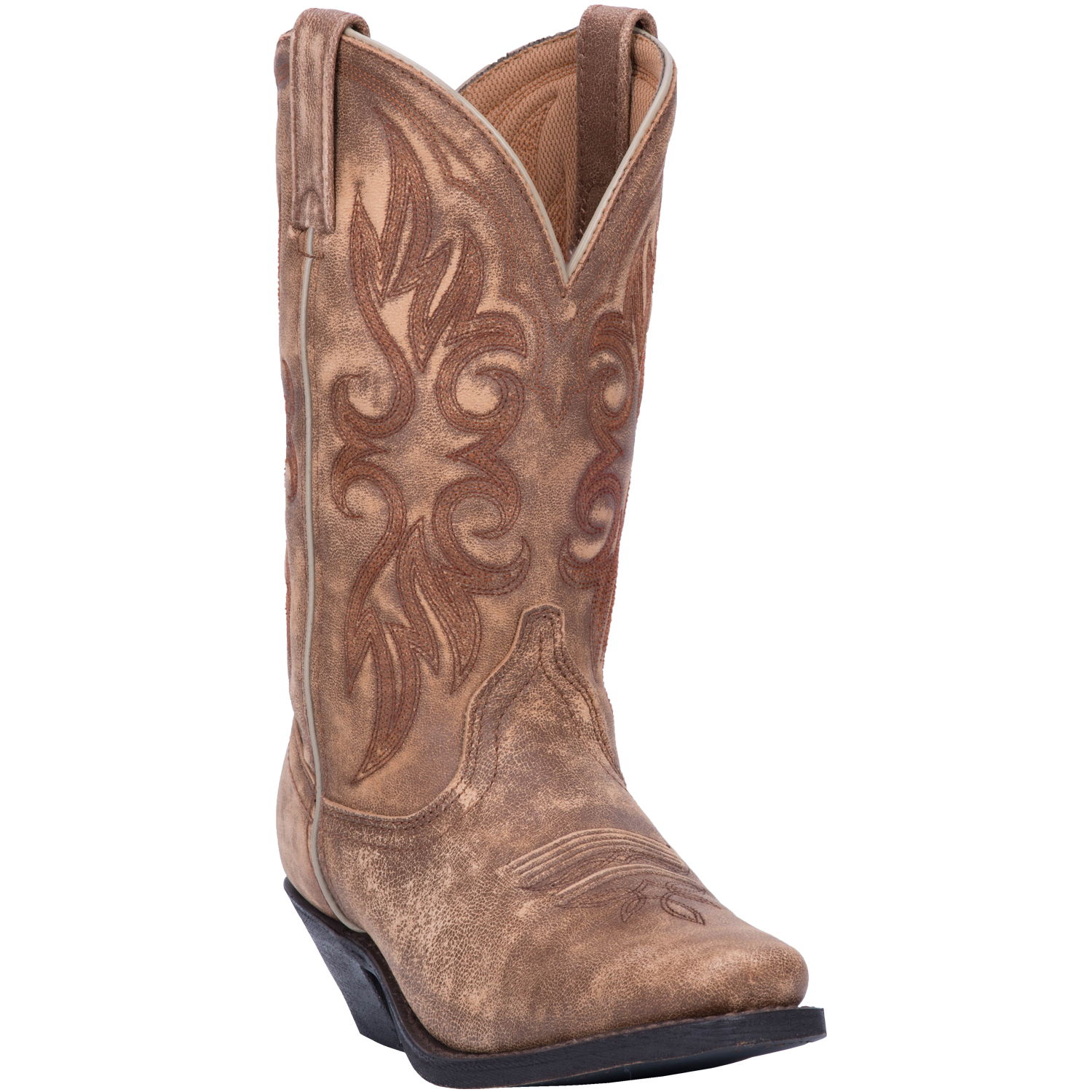 Pungo Ridge Laredo Women's Maricopa Western Boots Tan Crackle