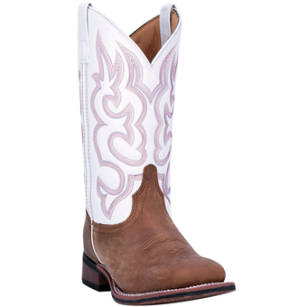 Laredo Women's Mequite Stockman Boots - Taupe/White #1