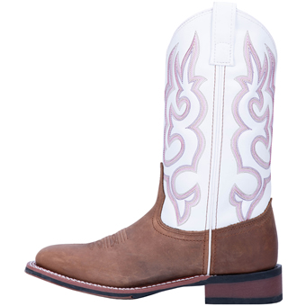 Laredo Women's Mequite Stockman Boots - Taupe/White #3