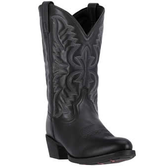 Laredo Men's Birchwood Leather R Toe Boots - Black #1
