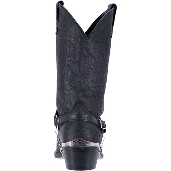 Dingo Men's Suiter Pigskin Harness Boots w/Conchos - Black #4
