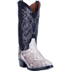 Dan Post Men's Manning R Toe Python Western Boots - Black/White