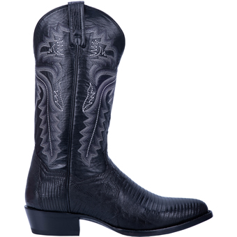 Dan Post Men's Winston R Toe Lizard Western Boots - Black #2