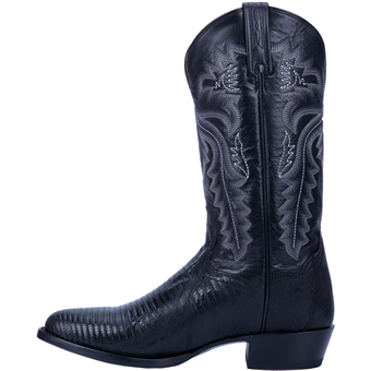 Dan Post Men's Winston R Toe Lizard Western Boots - Black #3