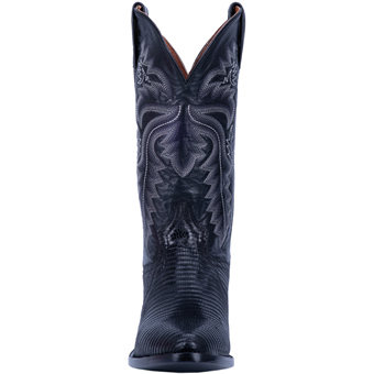 Dan Post Men's Winston R Toe Lizard Western Boots - Black #5