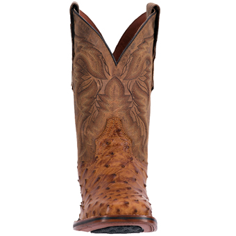 Dan Post Cowboy Certified Alamosa Full Quill Ostrich Boots - Saddle Tan #5
