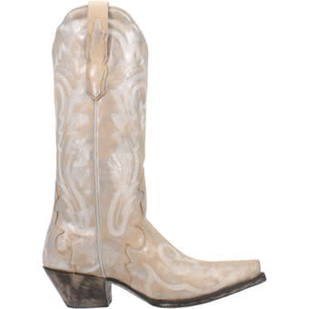 Dan Post Women's Frost Bite Embroidered Leather Boots - Ivory/Silver #2