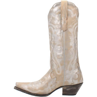 Dan Post Women's Frost Bite Embroidered Leather Boots - Ivory/Silver #3