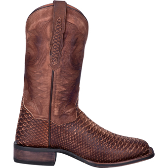 Dan Post Men's Cowboy Certified KA Python Print Western Boots - Brown #2