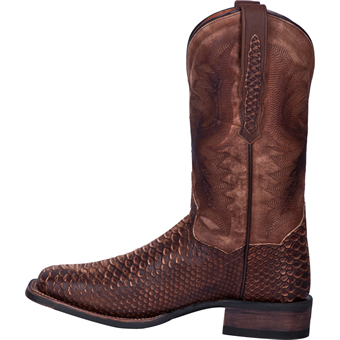 Dan Post Men's Cowboy Certified KA Python Print Western Boots - Brown #3