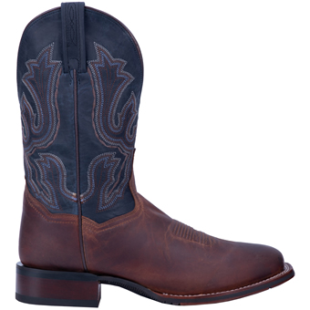 Dan Post Men's Cowboy Certified Winslow Boots - Dark Brown/Blue #2