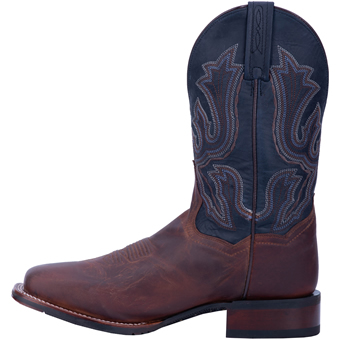 Dan Post Men's Cowboy Certified Winslow Boots - Dark Brown/Blue #3