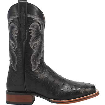 Dan Post Cowboy Certified Alamosa Full Quill Ostrich Boots - Black #2