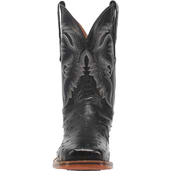 Dan Post Cowboy Certified Alamosa Full Quill Ostrich Boots - Black #5
