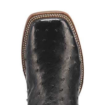 Dan Post Cowboy Certified Alamosa Full Quill Ostrich Boots - Black #6