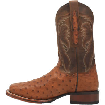 Dan Post Cowboy Certified Alamosa Full Quill Ostrich Boots - Bay Apache #3